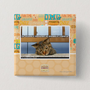 Dreaming van de burgers vierkante button 5,1 cm