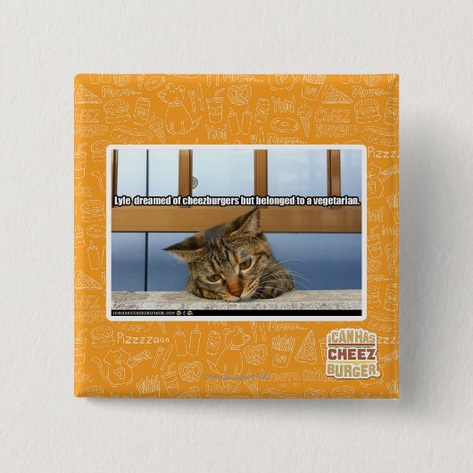 Dreaming van de burgers vierkante button 5,1 cm (Voorkant)