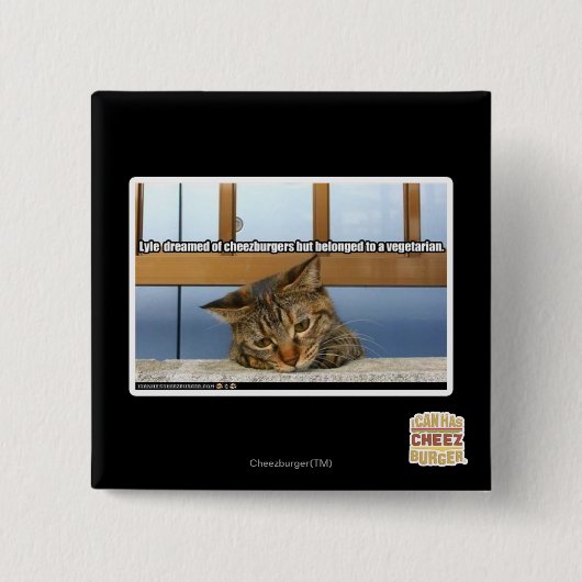 Dreaming van de burgers vierkante button 5,1 cm (Voorkant)