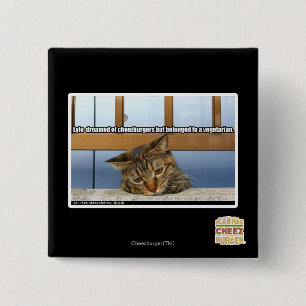 Dreaming van de burgers vierkante button 5,1 cm