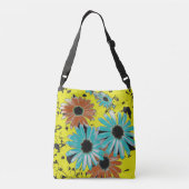 Dreaming van de Daisies Cross Body Canvas tas (Achterkant)