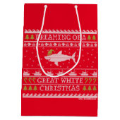 Dreaming van de grote witte kerstrode rondjes medium cadeauzakje (Achterkant)