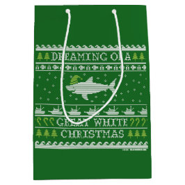 Dreaming van de grote witte kerstrondjes medium cadeauzakje