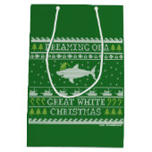 Dreaming van de grote witte kerstrondjes medium cadeauzakje (Achterkant)