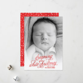 Dreaming van de kerstfotokaart feestdagenkaart