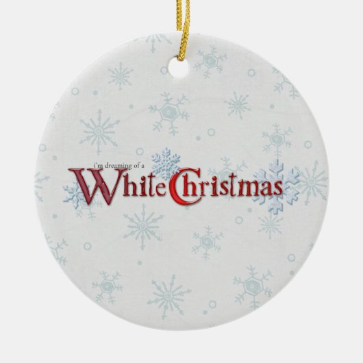 Dreaming van de kerstwinter keramisch ornament (Voorkant)