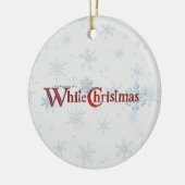 Dreaming van de kerstwinter keramisch ornament (Links)