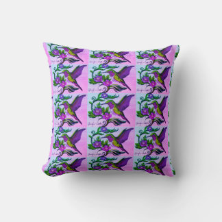 Dreaming van de Paarse Hummingbird Pillow Kussen