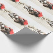 Dreaming van de Santa - Duitse Shorthair Puppy Cadeaupapier (Hoek)