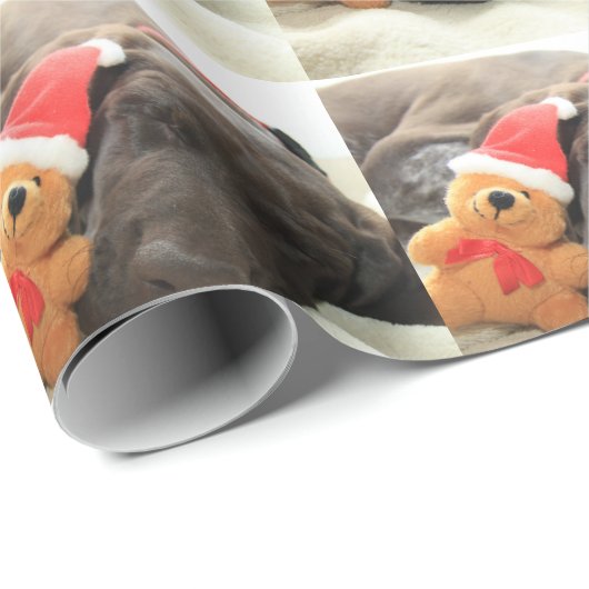 Dreaming van de Santa - Duitse Shorthair Puppy Cadeaupapier (Rol Hoek)