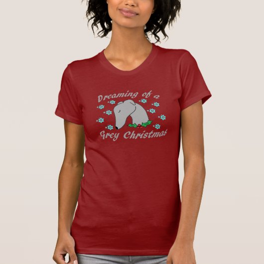 Dreaming van een grijs kerstfeest 2 t-shirt (Voorkant)