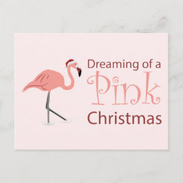Dreaming van een roze kerst briefkaart