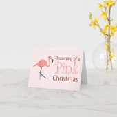 Dreaming van een roze kerst kaart (Gele Bloem)