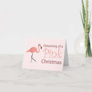 Dreaming van een roze kerst kaart