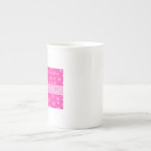 Dreaming van een roze kerst porselein kop (Voorkant)