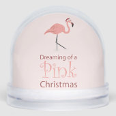Dreaming van een roze kerst sneeuwbol (Voorkant)