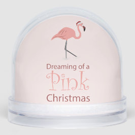 Dreaming van een roze kerst sneeuwbol