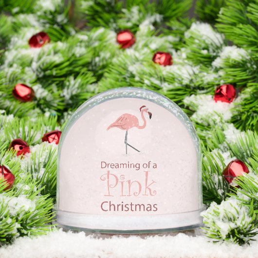 Dreaming van een roze kerst sneeuwbol (Kerstmis)