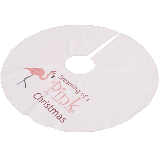 Dreaming van een roze Kerstmis - Boom Skirt Kerstboom Rok (Gekanteld)