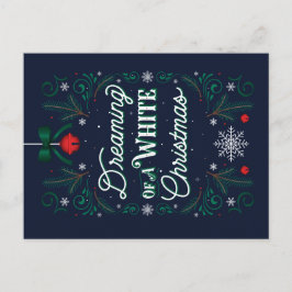 Dreaming van een White Kerstmis Briefkaart