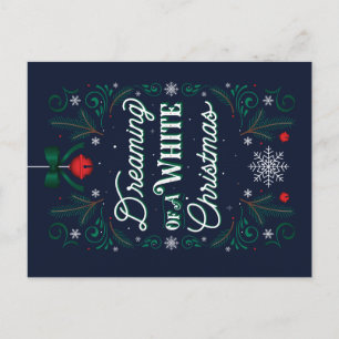 Dreaming van een White Kerstmis Briefkaart