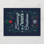Dreaming van een White Kerstmis Briefkaart (Voorkant)