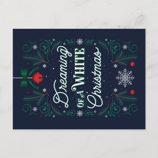 Dreaming van een White Kerstmis Briefkaart (Voorkant)
