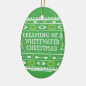 Dreaming van een Whitewater-kerst Keramisch Ornament (Links)