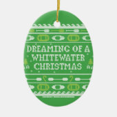 Dreaming van een Whitewater-kerst Keramisch Ornament (Voorkant)