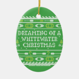 Dreaming van een Whitewater-kerst Keramisch Ornament