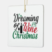 DREAMING VAN EEN "WIJNCHRISTMAS"-KERAMISCHE AANDUI KERAMISCH ORNAMENT (Links)