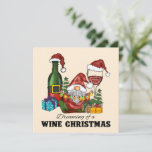 Dreaming van een Wijnkerst<br><div class="desc">Dit schattige en feestelijke ontwerp kenmerkt de grappige uitdrukking "Dreaming of A Wine Kerstmis" met schattige Scandinavische kerstgnomen met een kerstmantel en een glas wijn. Het is perfect voor een cacaoliefhebber dit winterseizoen en Kerstmis.</div>