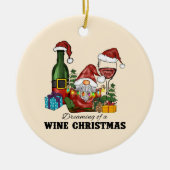 Dreaming van een Wijnkerst Keramisch Ornament (Voorkant)