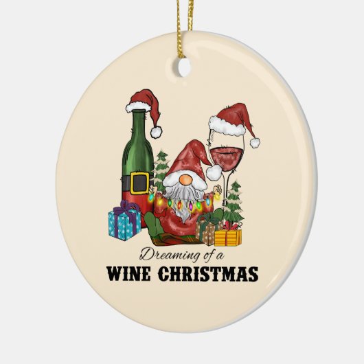 Dreaming van een Wijnkerst Keramisch Ornament (Links)