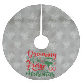 Dreaming van een Wijnkerst Kerstboom Rok (Voorkant)