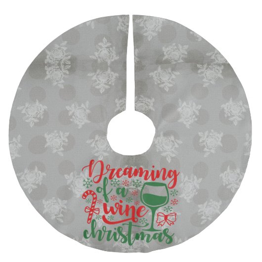 Dreaming van een Wijnkerst Kerstboom Rok (Voorkant)