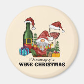 Dreaming van een Wijnkerst Magneet (Voorkant)