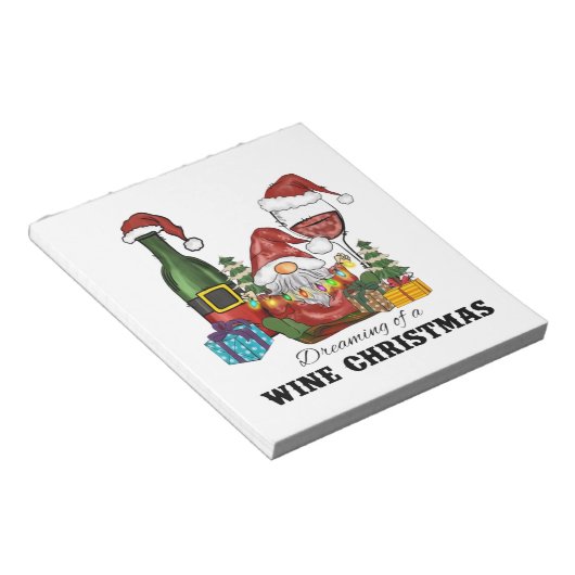 Dreaming van een Wijnkerst Notitieblok (Schuin)