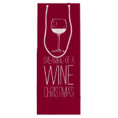 Dreaming van een Wijnkerst | Rode en witte feestda Wijn Cadeautas (Achterkant)