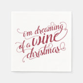 Dreaming van een Wijnkerst | Rode en witte partij Servet (Voorkant)