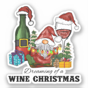 Dreaming van een Wijnkerst Sticker