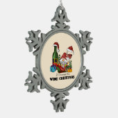 Dreaming van een Wijnkerst Tin Sneeuwvlok Ornament (Links)