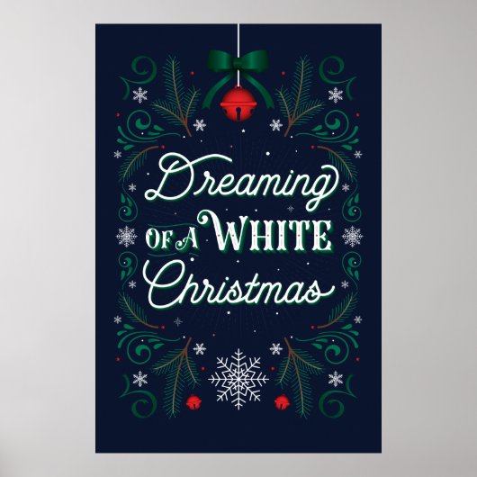 Dreaming van een wit kerstPoster 24x36 Poster (Voorkant)