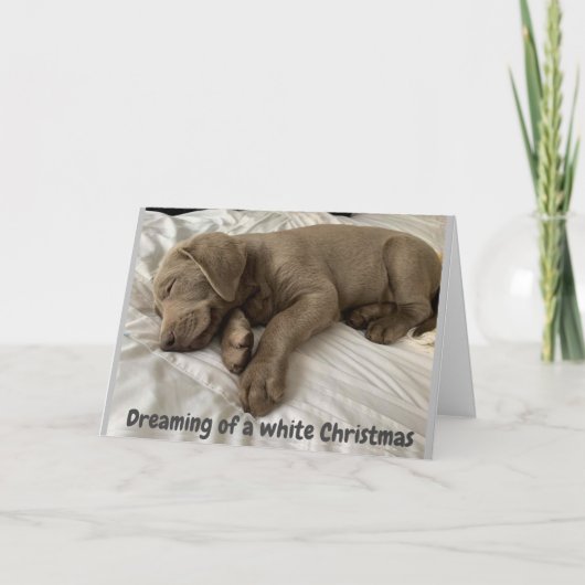 DREAMING VAN EEN WITTE *CHRISTMAS* DIE HET UITGAAT FEESTDAGEN KAART (Voorkant)