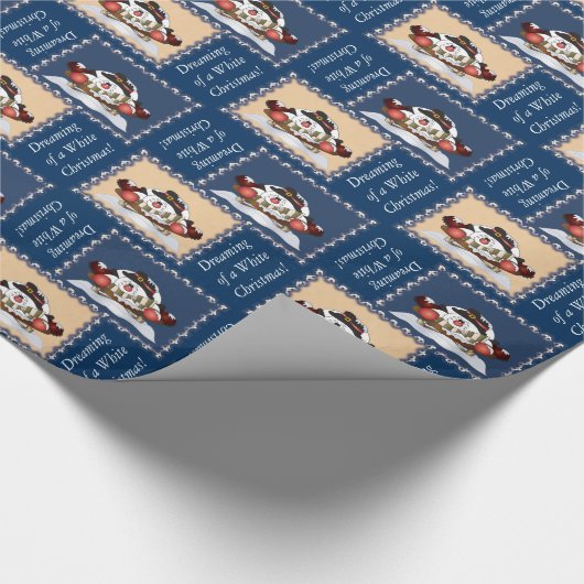 Dreaming van een witte kerst cadeaupapier (Hoek)