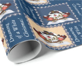 Dreaming van een witte kerst cadeaupapier (Rol Hoek)