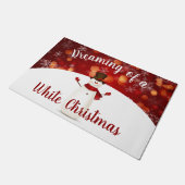 Dreaming van een witte kerst deurmat (Schuin)