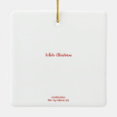 Dreaming van een witte kerst keramisch ornament (Achterkant)