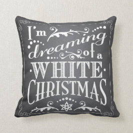 Dreaming van een Witte Kerstkerkbordfeestdag Kussen