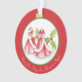 Dreaming van een witte kerstversiering ornament (voorkant)